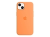 Apple Silikon Case mit MagSafe für Apple iPhone 13,  gelborange
