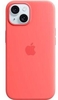 Apple Silikon Case mit MagSafe für Apple iPhone 15 Plus,  guave