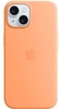 Apple Silikon Case mit MagSafe für Apple iPhone 15 Plus,  orange sorbet