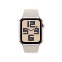 Apple Watch SE (GPS + Cellular) 40mm Aluminiumgehäuse polarstern,  Sportband polarstern (Größe M/L)