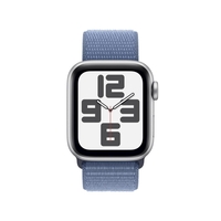Apple Watch SE (GPS + Cellular) 40mm Aluminiumgehäuse silber,  Sport Loop winterblau