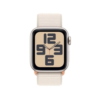 Apple Watch SE (GPS + Cellular) 44mm Aluminiumgehäuse polarstern,  Sport Loop polarstern (Größe S/M)