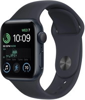 Apple Watch SE (GPS) 44mm Aluminiumgehäuse mitternacht,  Sportband mitternacht