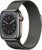 Apple Watch Series 8 (GPS + Cellular) 41mm Edelstahlgehäuse graphit,  Milanaisearmband graphit