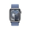 Apple Watch Series 9 (GPS + Cellular) 41mm Aluminiumgehäuse silber,  Sportband sturmblau Loop