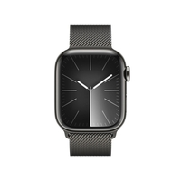 Apple Watch Series 9 (GPS + Cellular) 41mm Edelstahlgehäuse grau,  Milanese Loop grau