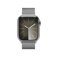 Apple Watch Series 9 (GPS + Cellular) 41mm Edelstahlgehäuse silber,  Milanese Loop silber