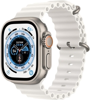 Apple Watch Ultra (GPS + Cellular) 49mm Titaniumgehäuse,  Ocean Armband weiß