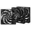 Arctic P12 Slim PWM PST Schwarz (3er-Pack) - 120mm