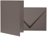 artoz Faltkarten mit Briefumschlägen Artoz Karten+Kuvert B6 graphit 943601-218 DIN B6 graphit
