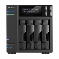 ASUSTOR AS6404T NAS 4-Bay-Leergehäuse Intel Celeron mit 1, 5GHz,  8GB DDR3 SO-DIMM,  4x SATA3,  2x GBit