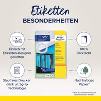 Avery Ordnerrückenetiketten breit kurz blau