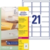 AVERY Zweckform Adress-Etiketten Adress-Etik.63, 5x38, 1 Transp. 63, 5 x 38, 1 mm Transparent