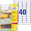 AVERY Zweckform Adress-Etiketten Adress-Etik.Transp.45, 7x25, 4 45, 7 x 25, 4 mm Transparent