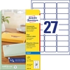 AVERY Zweckform Adress-Etiketten Inkjet-Etik.63, 5x29, 6 Transp. 63, 5 x 29, 6 mm Transparent