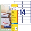 AVERY Zweckform Adress-Etiketten J8163-25 99, 1 x 38, 1 mm weiß