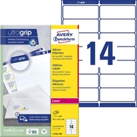 AVERY Zweckform Adress-Etiketten L7163-100 99, 1 x 38, 1 mm weiß