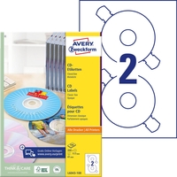 AVERY Zweckform CD-Etiketten CD-Etiketten, weiß, 117mm 200St L6043-100 weiß