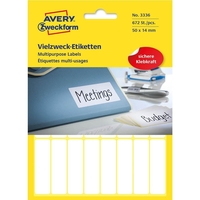 AVERY Zweckform Etiketten 3336 weiß 50, 0 x 14, 0 mm - 672 Stück