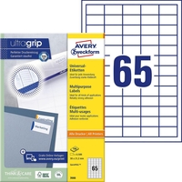 AVERY Zweckform Etiketten 3666 weiß 38, 0 x 21, 2 mm - 6.500 Stück
