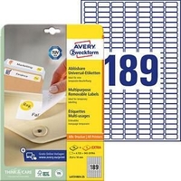 AVERY Zweckform Etiketten L4731REV-25 weiß 25, 4 x 10, 0 mm - 5.670 Stück