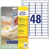 AVERY Zweckform Etiketten L4736REV-25 weiß 45, 7 x 21, 2 mm - 1.440 Stück