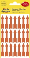 AVERY Zweckform Hinweisetiketten Pfeiletiketten, neonorange Pfeile