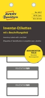 AVERY Zweckform Inventar- und Eigentumsetiketten Inventar-Etiketten 50x20mm 50, 0 x 20, 0 mm Schwarz
