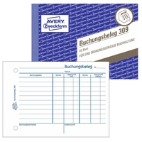 AVERY Zweckform Kassenformulare Buchungsbeleg Buchungsbeleg A6 50Bl 309 DIN A6 quer 1x 50 Seiten