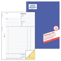 AVERY Zweckform Kassenformulare Rechnung Rechnung,  A4,  SD 1734 DIN A4 2x 40 Seiten
