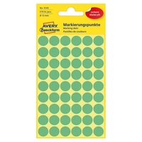 AVERY Zweckform Klebepunkte 3143 grün Ø 12, 0 mm - 270 Stück