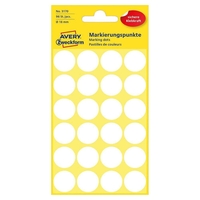 AVERY Zweckform Klebepunkte 3170 weiß Ø 18, 0 mm - 96 Stück