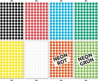 AVERY Zweckform Klebepunkte Markierungsp. Set: 8 Farben Ø 8, 0 mm farbsortiert