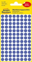 AVERY Zweckform Klebepunkte Markierungsp.ablösb. Ø8mm blau Ø 8, 0 mm Blau
