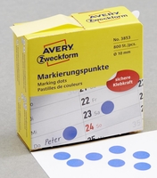 AVERY Zweckform Klebepunkte Markierungspunkte blau Ø10mm Ø 10, 0 mm Blau