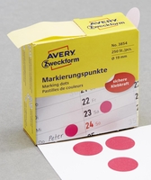 AVERY Zweckform Klebepunkte Markierungspunkte magenta Ø 19, 0 mm Pink