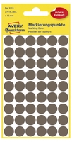 AVERY Zweckform Klebepunkte Markierungspunkte taupe Ø 12mm Ø 12, 0 mm taupe