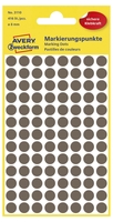 AVERY Zweckform Klebepunkte Markierungspunkte taupe Ø 8mm Ø 8, 0 mm taupe