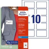 AVERY Zweckform Namens-Etiketten J4785-20 80, 0 x 50, 0 mm weiß