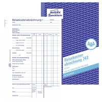 AVERY Zweckform Personalformulare Reisekostenabrechnung pro Reise Reisekostenabrechnung,  A5,  KP 743 DIN A5 1x 50 Seiten