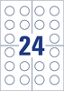 AVERY Zweckform Prüfplaketten Prüfplaketten,  Ø30, weiß 30, 0 x 30, 0 mm weiß