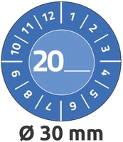 AVERY Zweckform Prüfplaketten Prüfplaketten/Jahreszahl 20__ 30, 0 x 30, 0 mm Blau