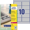 AVERY Zweckform Typenschildetiketten L6012-20 silber 96, 0 x 50, 8 mm - 200 Stück