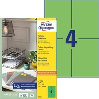 AVERY Zweckform Universaletiketten 3458 105, 0 x 148, 0 mm Grün