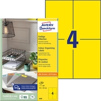 AVERY Zweckform Universaletiketten 3459 105, 0 x 148, 0 mm Gelb