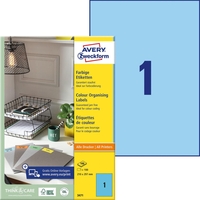 AVERY Zweckform Universaletiketten 3471 210, 0 x 297, 0 mm Blau