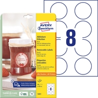 AVERY Zweckform Universaletiketten 5081 65, 0 x 65, 0 mm weiß