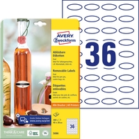 AVERY Zweckform Universaletiketten 5086 40, 0 x 20, 0 mm weiß