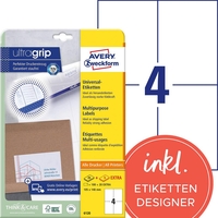 AVERY Zweckform Universaletiketten 6120 105, 0 x 148, 0 mm weiß