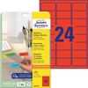 AVERY Zweckform Universaletiketten L6034-20 63, 5 x 33, 9 mm Rot